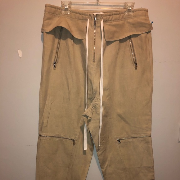 R/R Studio Robert Rodriguez Peplum Drawstring Pants Linen Blend Size 10 - Picture 2 of 8